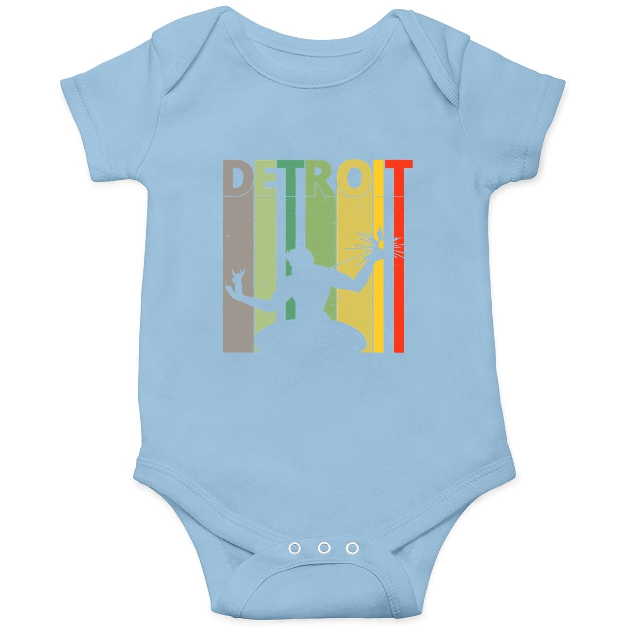 Retro Detroit Baby Bodysuit Vintage Spirit Of Detroit Baby Bodysuit