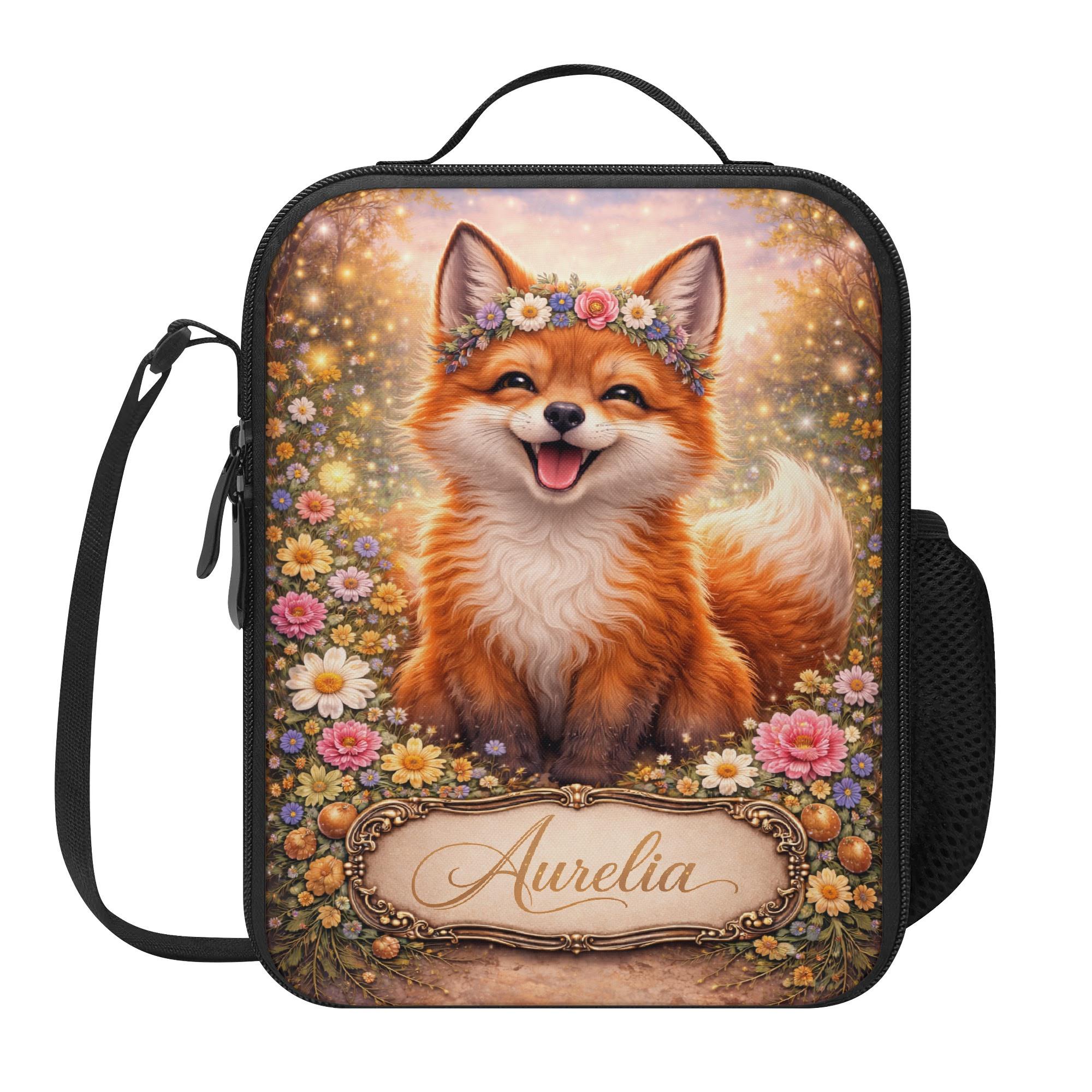 Cute Woodland Animal Forest Personalized Lunch Bag