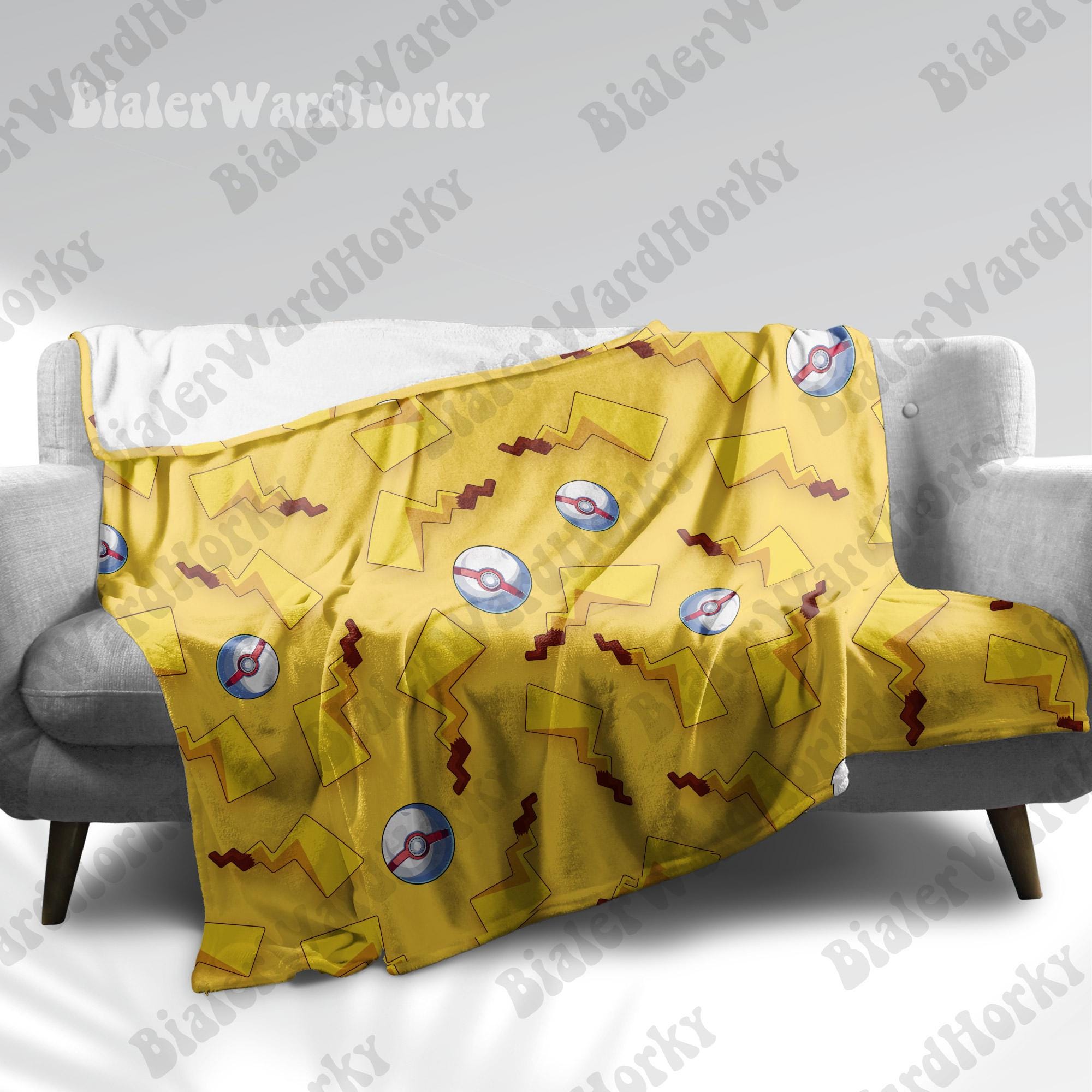 Electrical Tail Fleece Blanket Anime Fleece Blanket