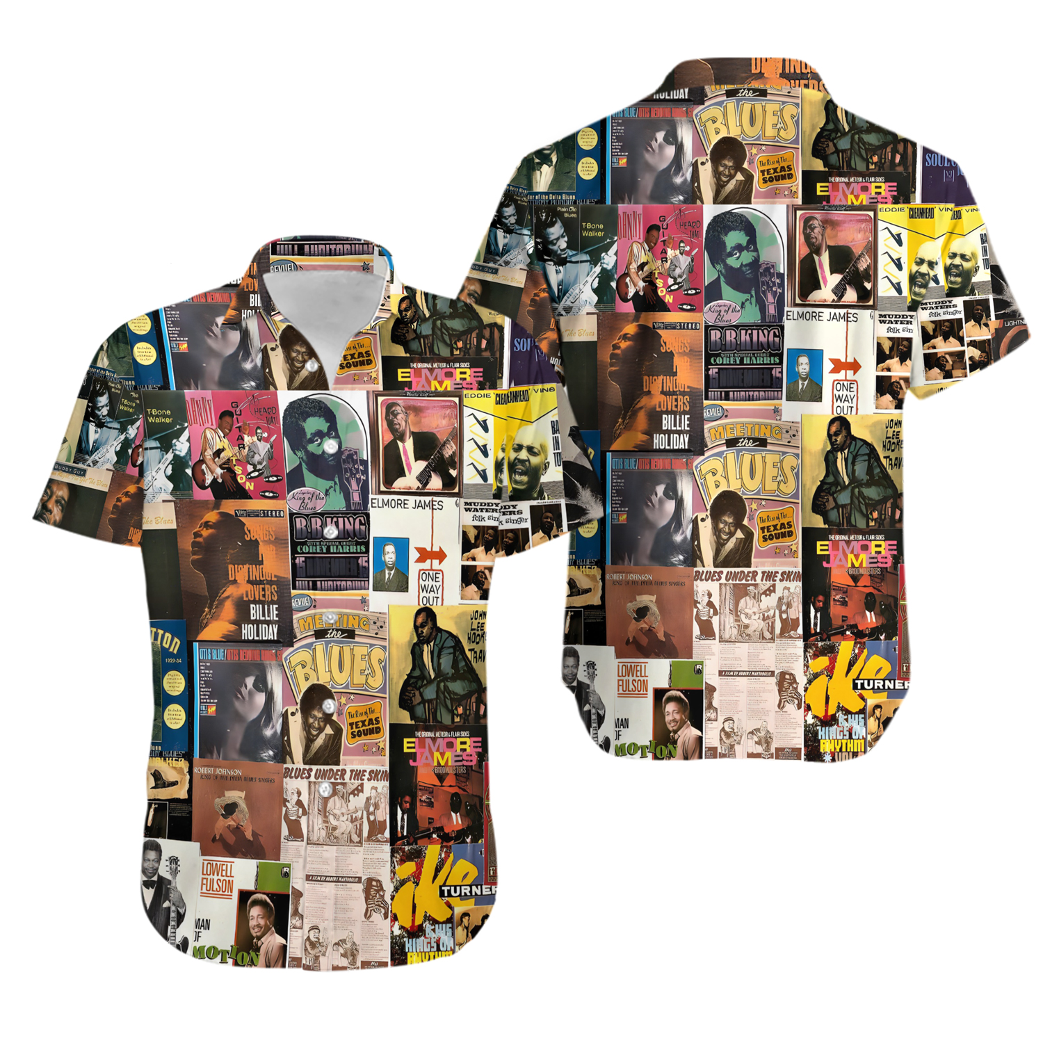 Blues-Music-Collage Unisex Hawaiian Shirt