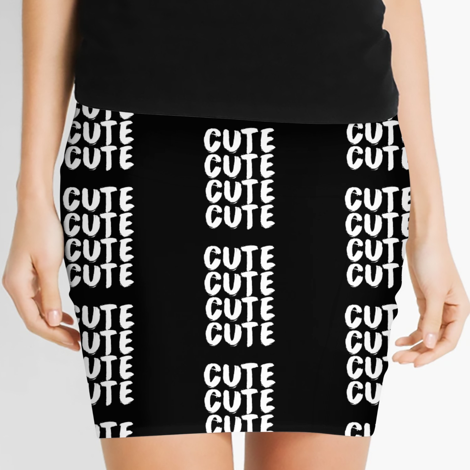 CUTE handwritten Women's Mini Skirts