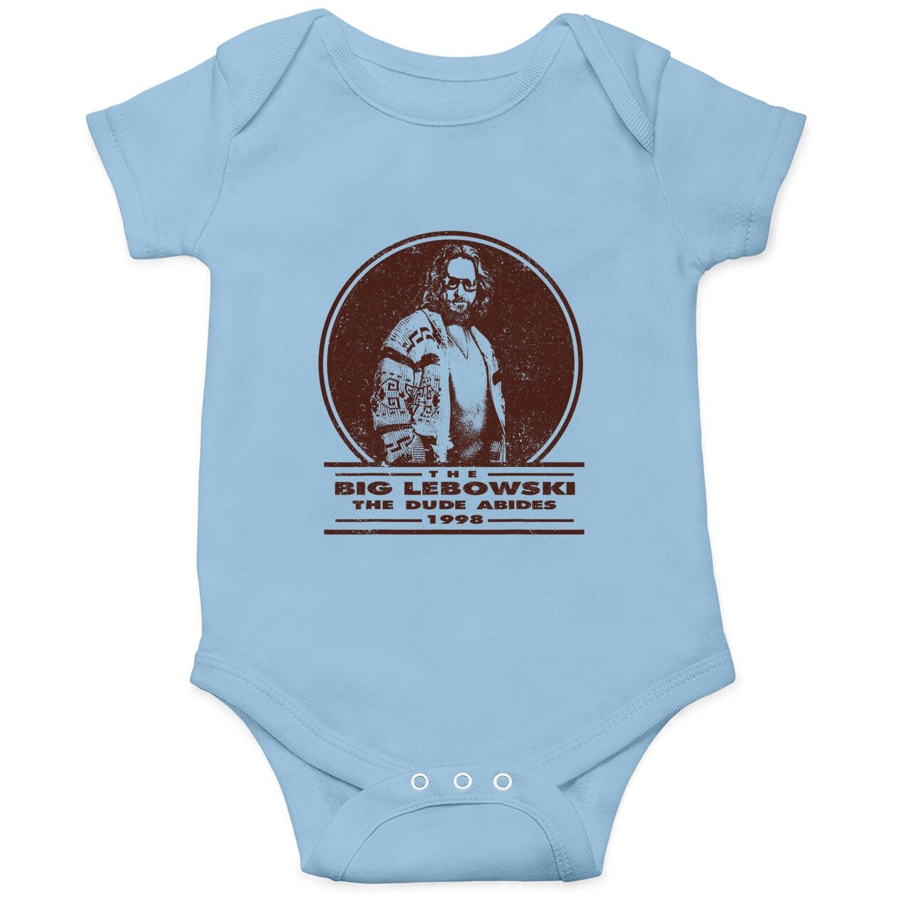 The Big Lebowski Distressed Dude Abides Stamp Graphic Tee