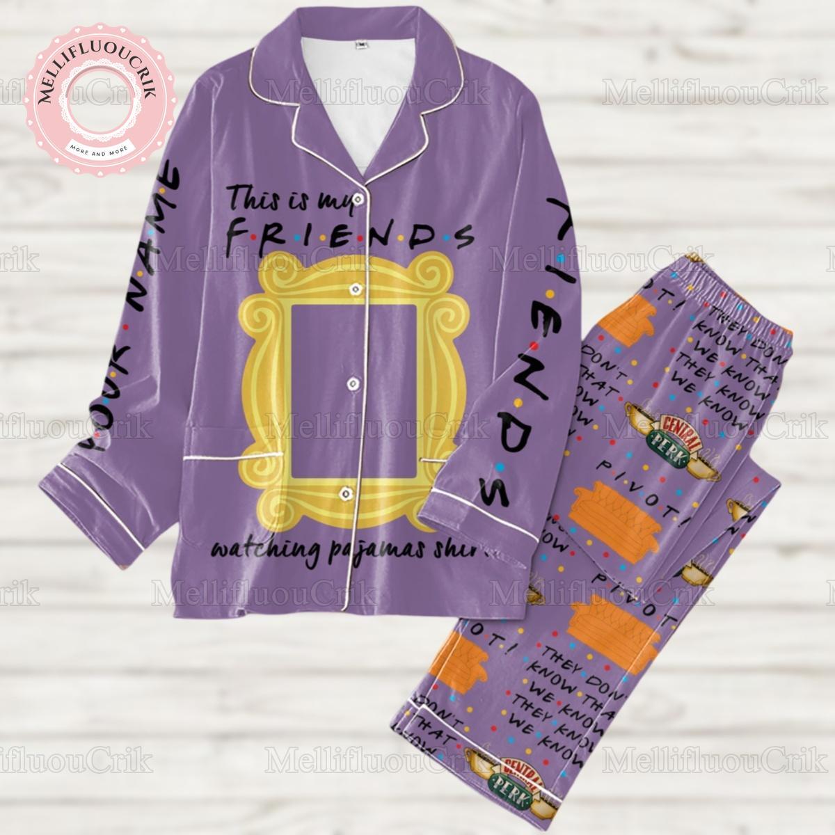 Halloween Friends Pajamas Set, Vintage 90S Friends Movie Tv Series Shirt, Trick Or Treat