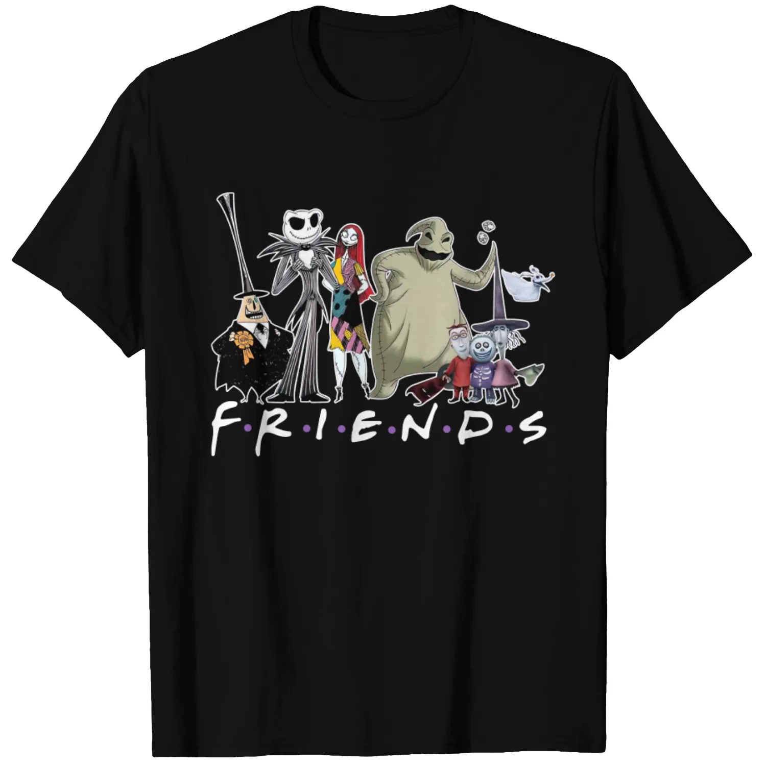 Nightmare Before Christmas Characters Friends Halloween T-Shirt