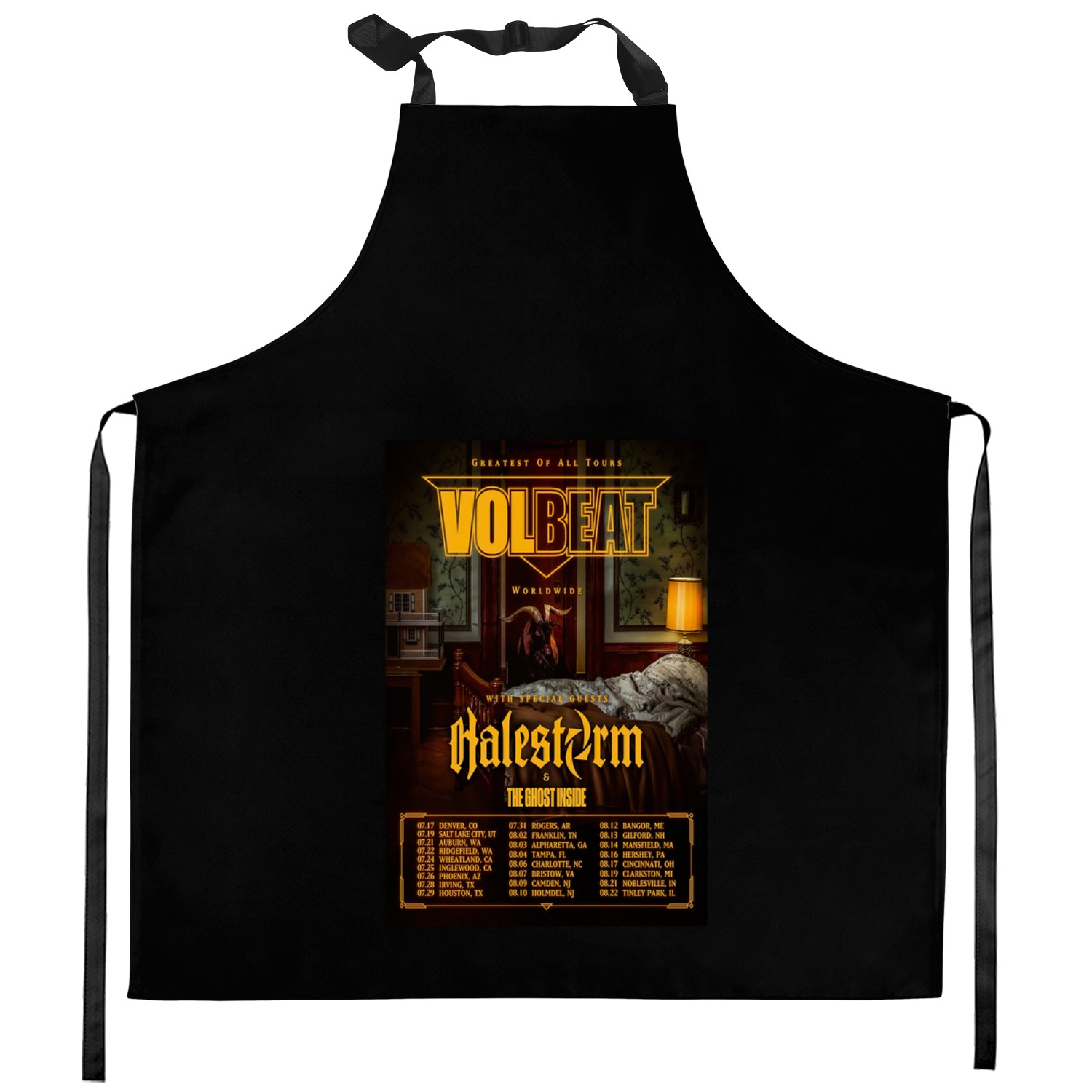 Volbeat Greatest Of All Tour 2025 Poster Kitchen Aprons Size S-5Xl