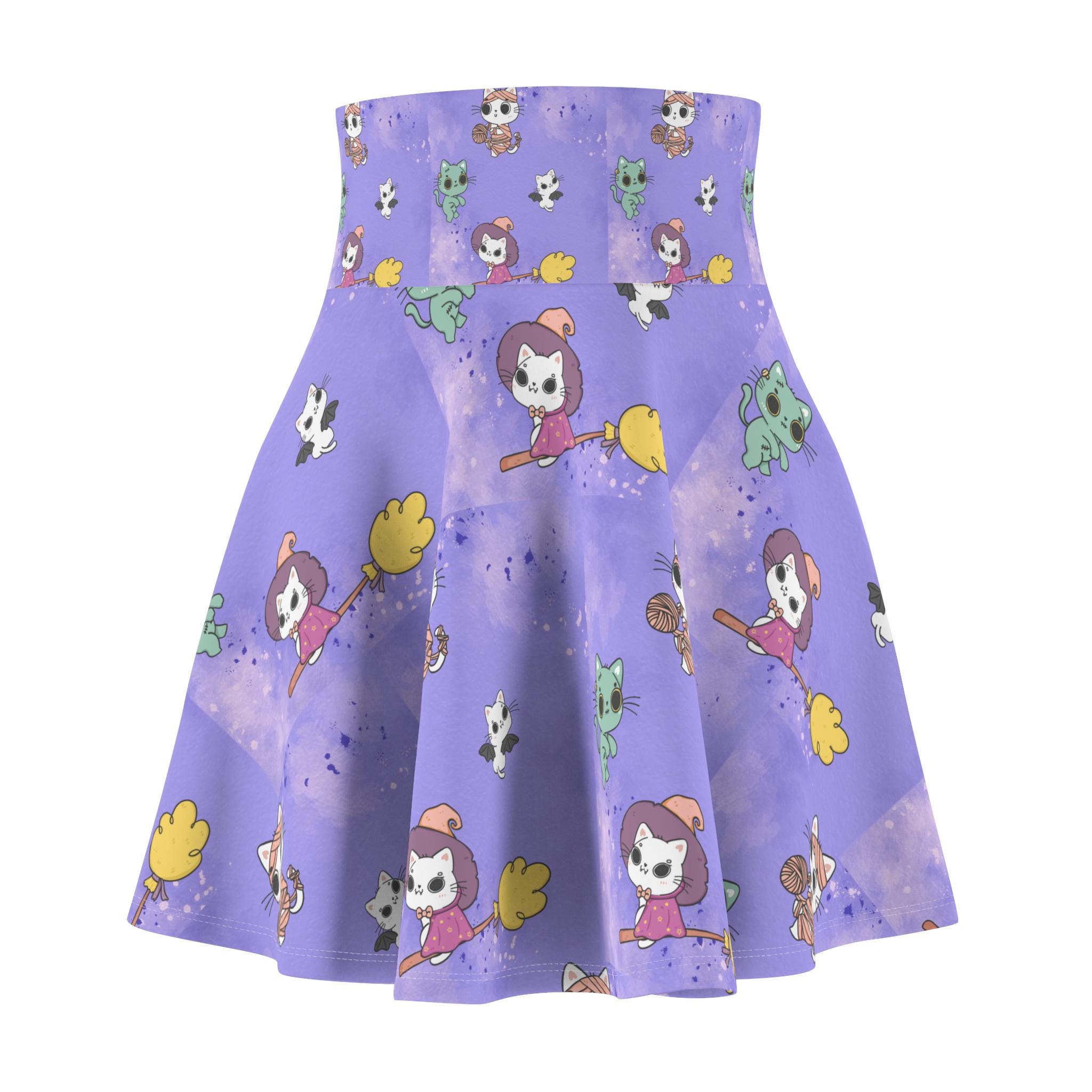 Halloween cat Women's Skater Skirt