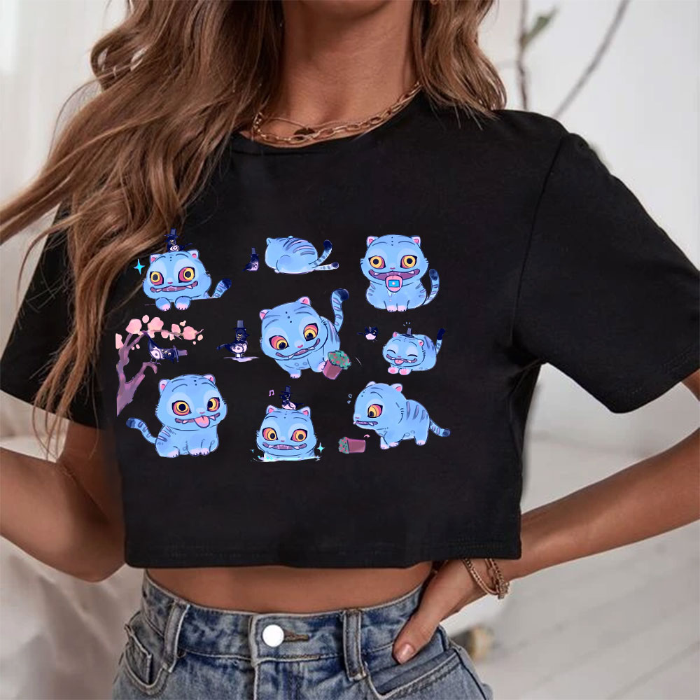 Kpop Demon Hunters Derpy Tiger Crop Top for Women
