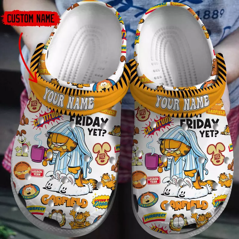 Customized Garfield Clogs For Adults