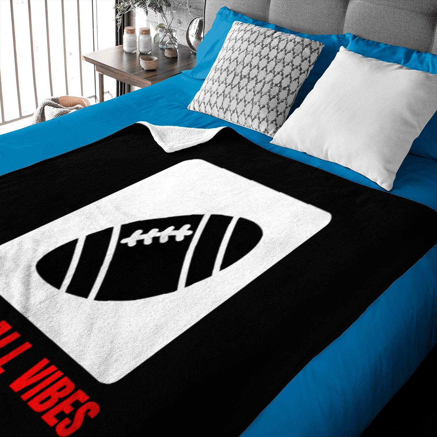Softball vibes game time motivational design Baby Blankets