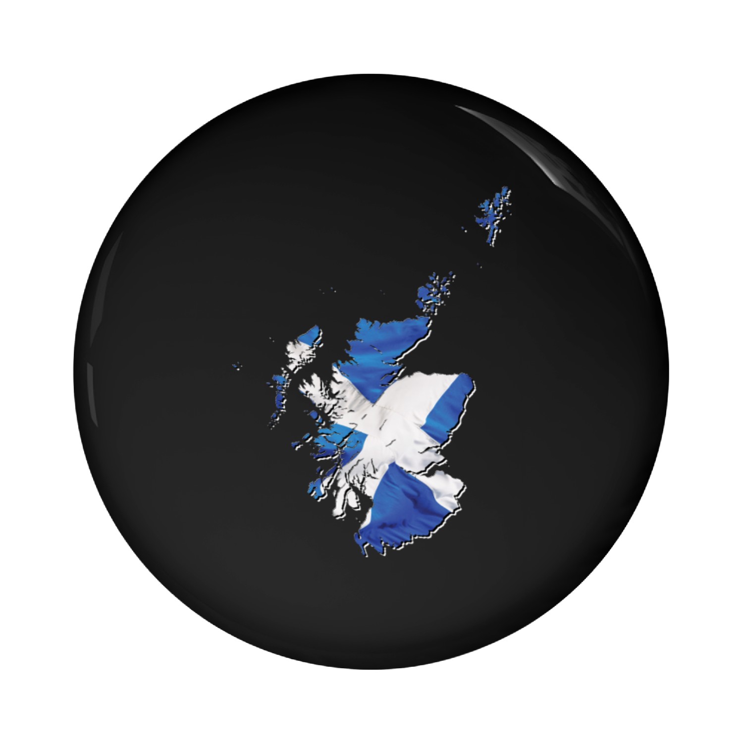 Scotland Flag in Scotland Map Pin Buttons