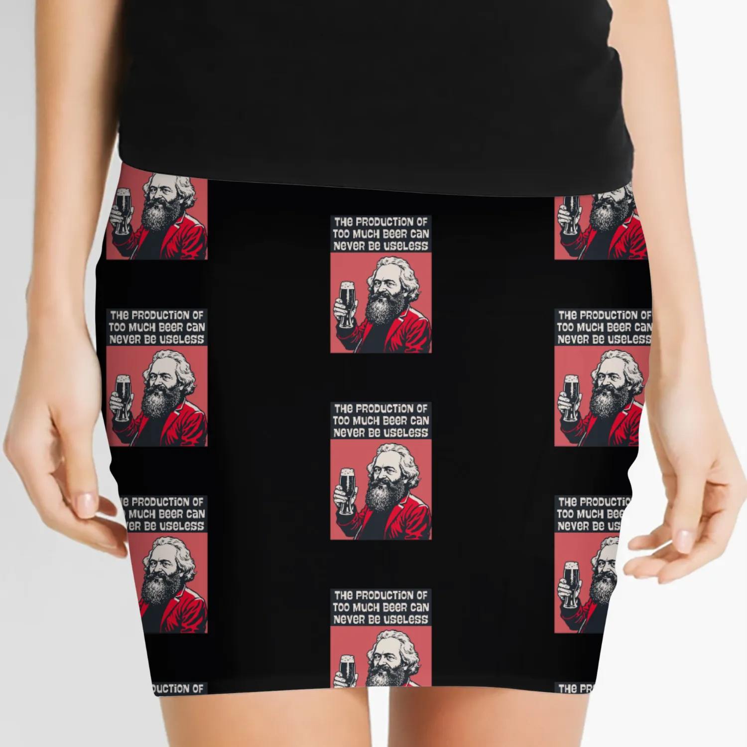 Marx The Production Of Too Much Beer Is Not Useles Women's Mini Skirts
