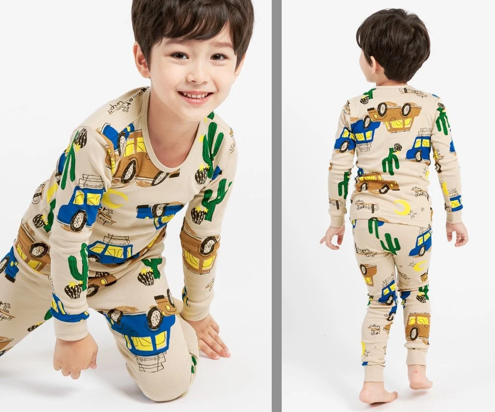 Boys car Pajamas, kids pajama set, Pajama set for boys and girls, desert truck pajamas, Korean pajamas