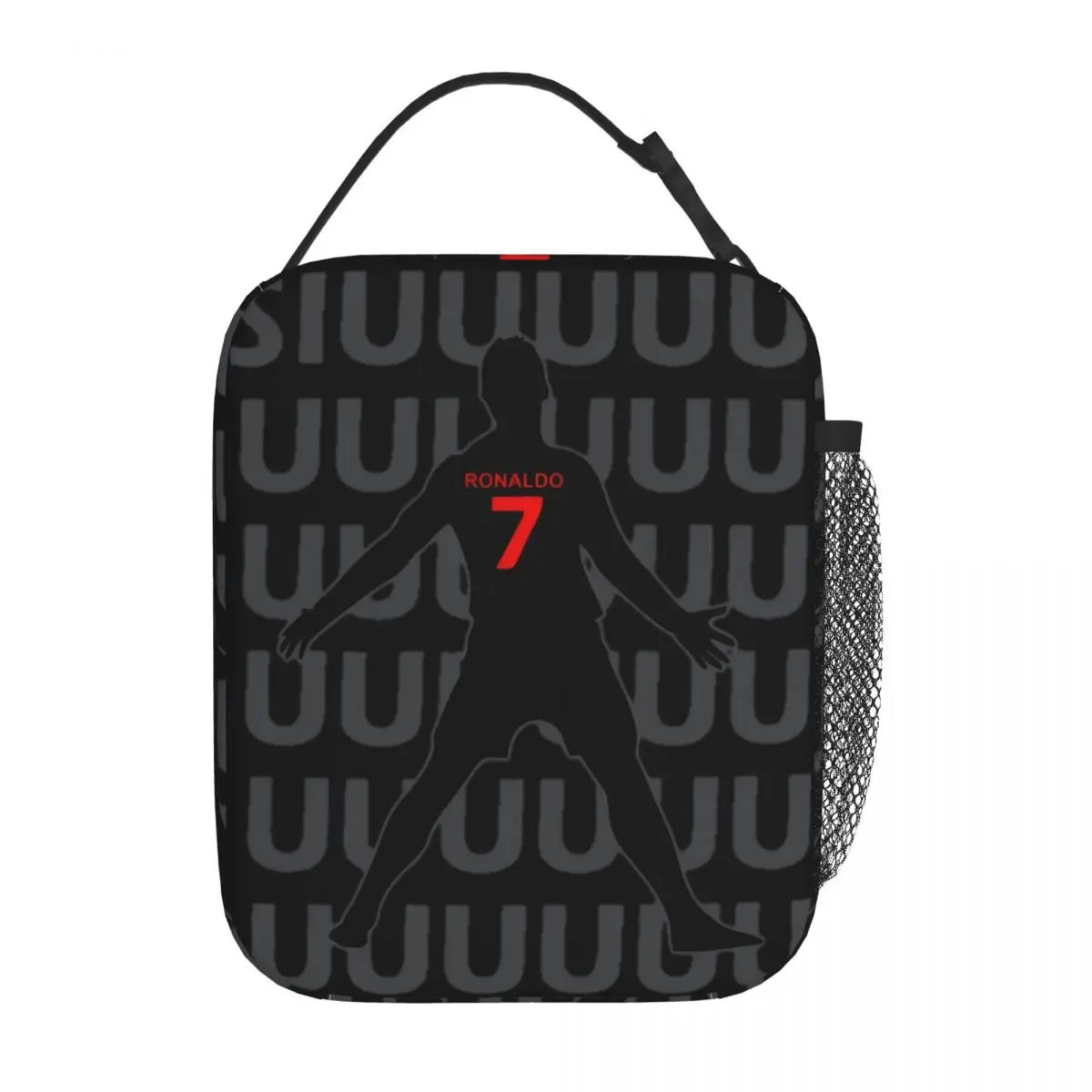 CR7 Ronaldos Football Soccer Lunch Bag, Portable Food Container Bags, Cooler Thermal Food Box, Back To School Gift