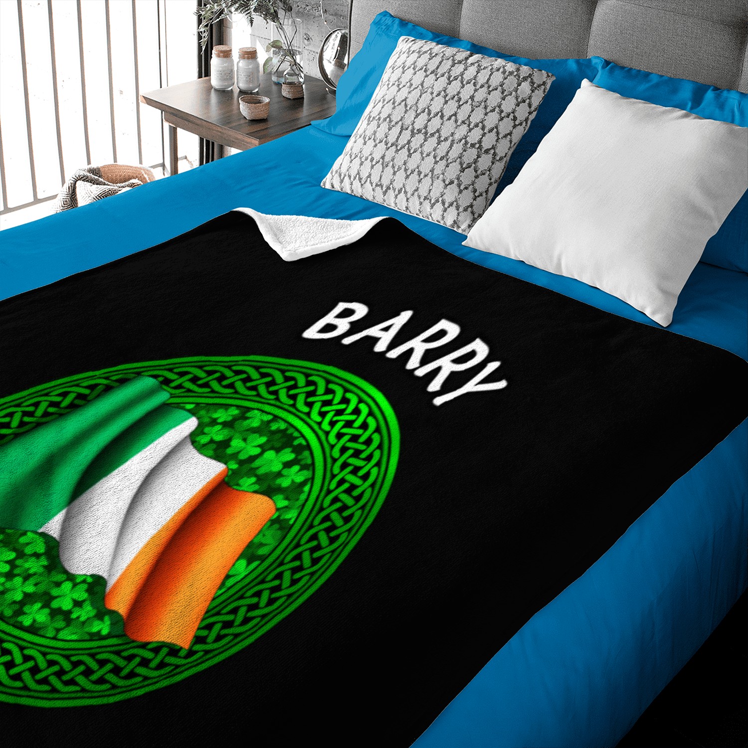 Barry Shamrock & Irish Flag Baby Blankets