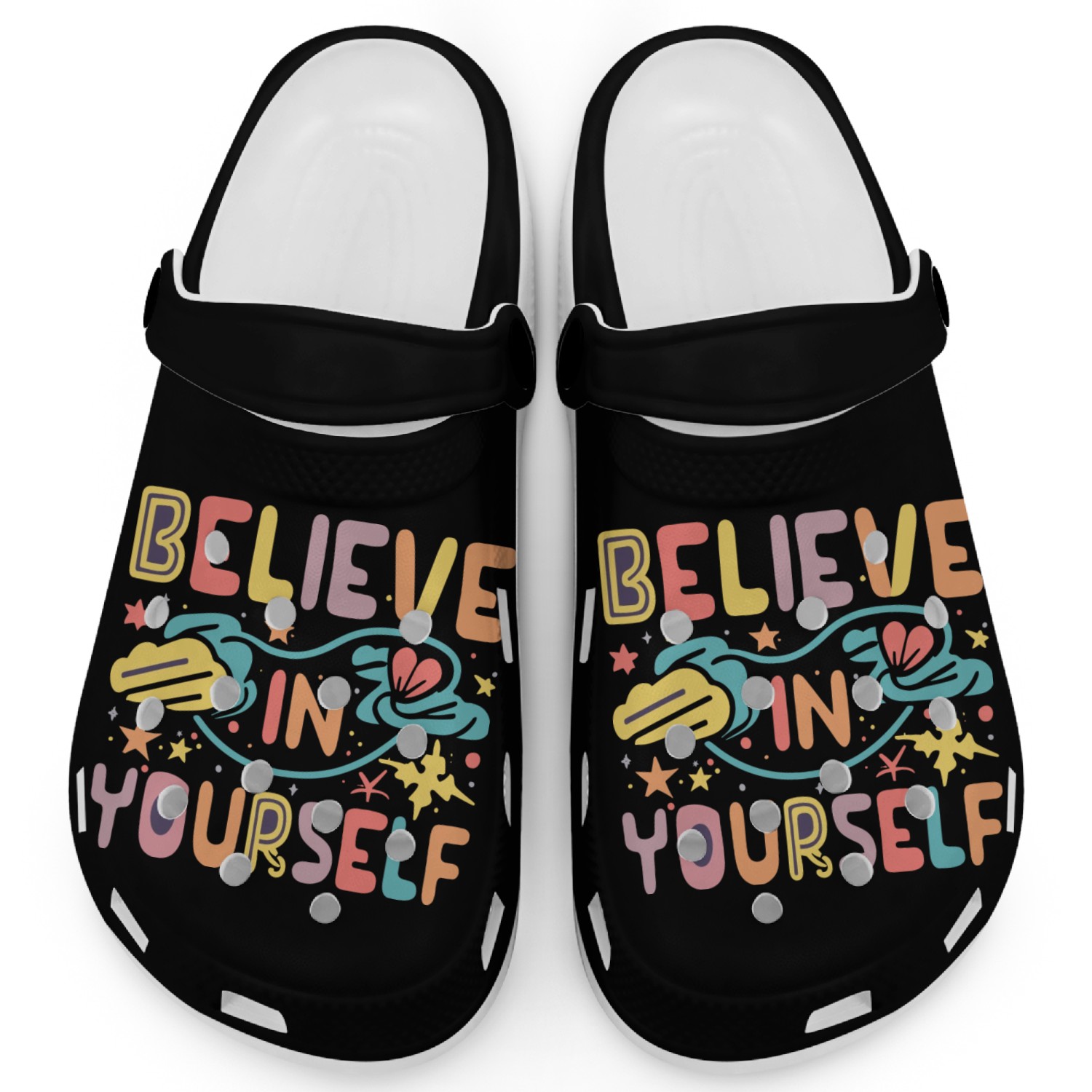 believe in your self Clogs