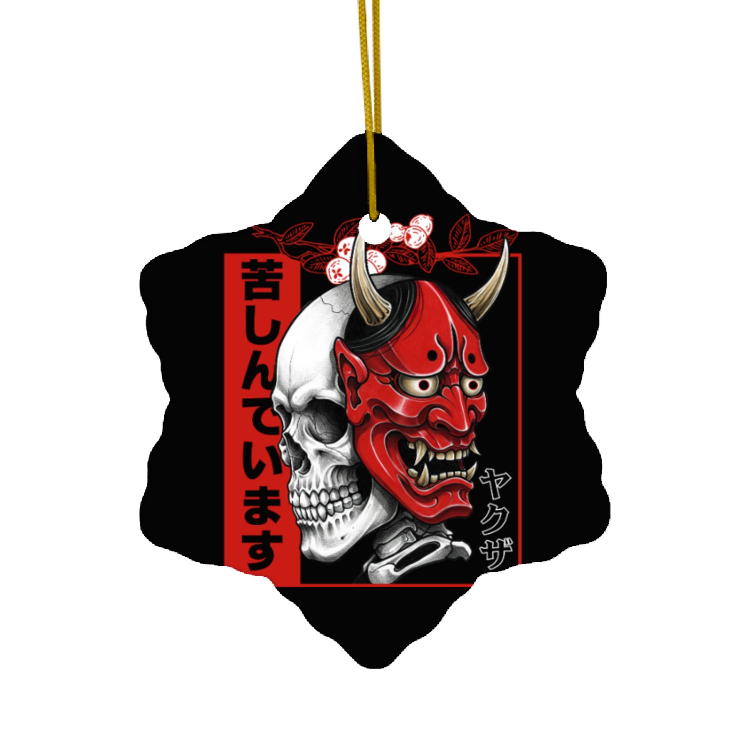Skull Hannya mask demon Oni Aesthetics Japanese Ceramic Ornaments
