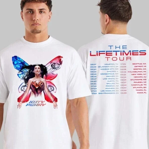 Katy Perry The Lifetimes Tour 2025 Butterfly Shirt