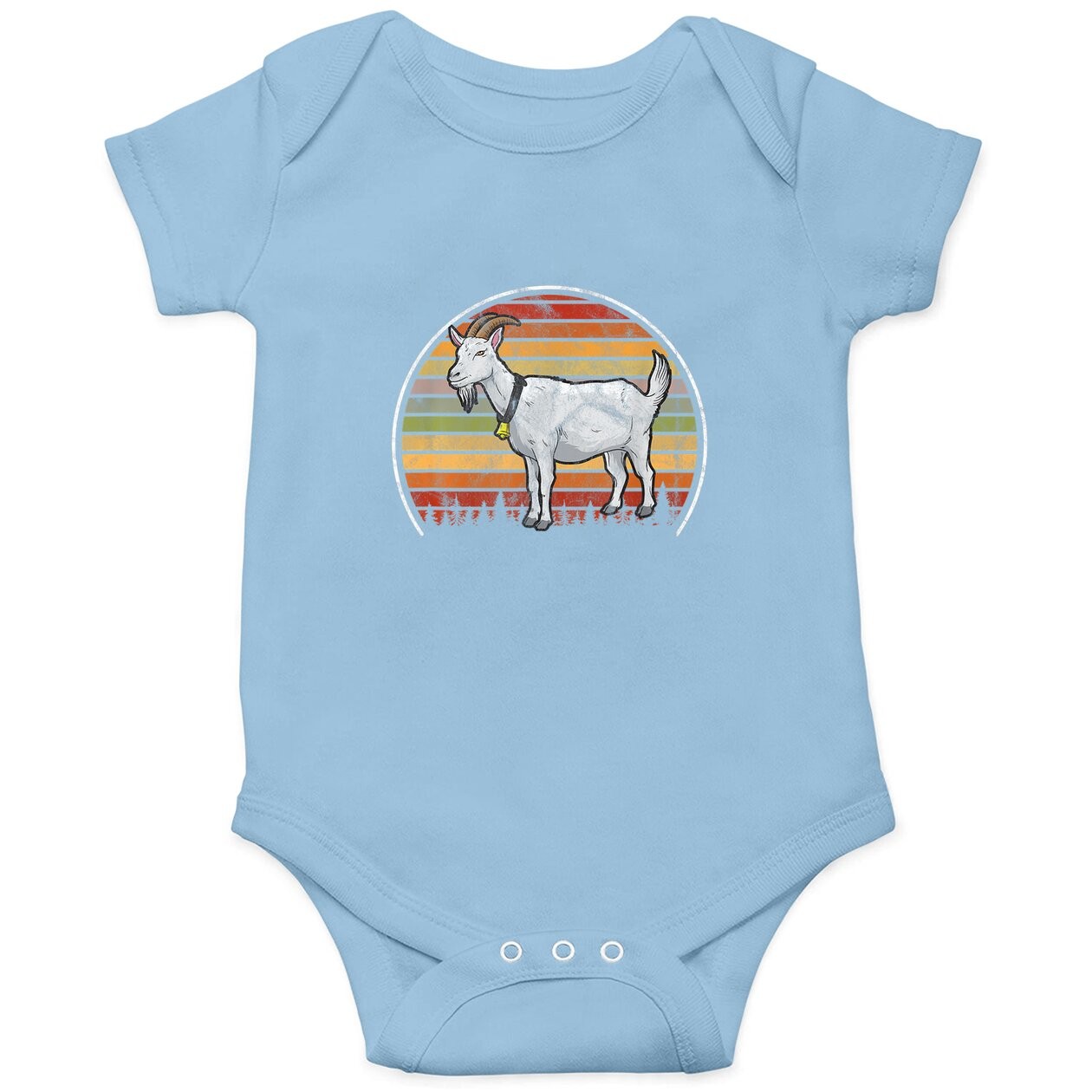 Vintage Goats Farmer Retro Goat Baby Bodysuit