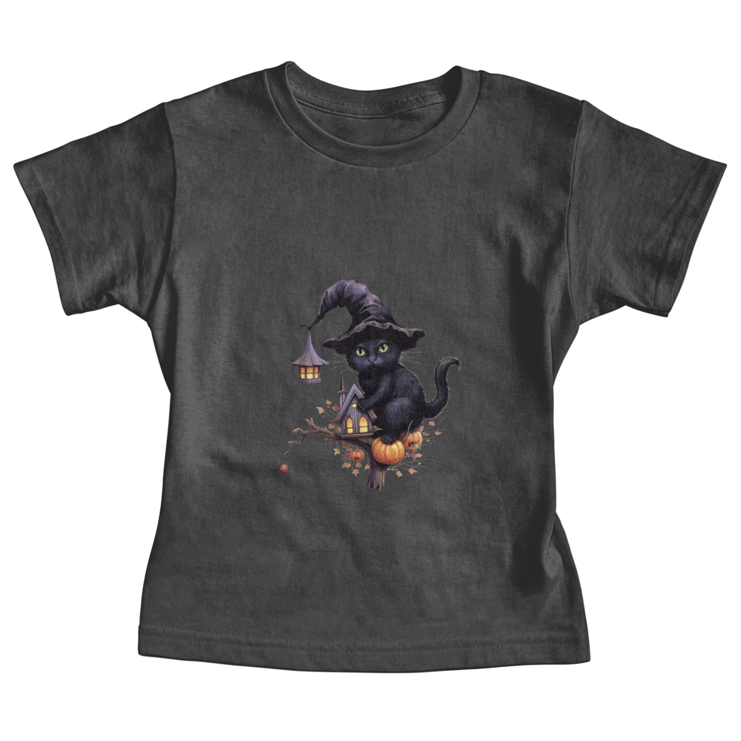 Cat Sticker, Black Cat Witch, Halloween, Baby Tees