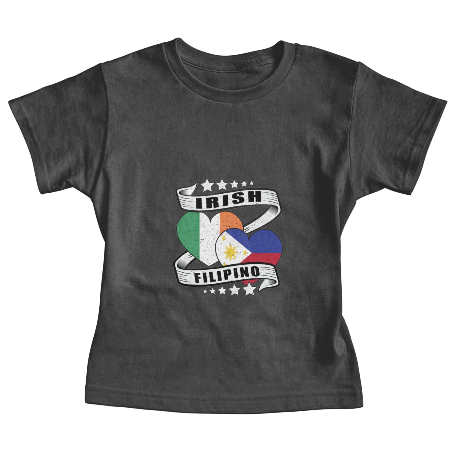 Half Irish Half Filipino Flag Baby Tees Irish Filipino