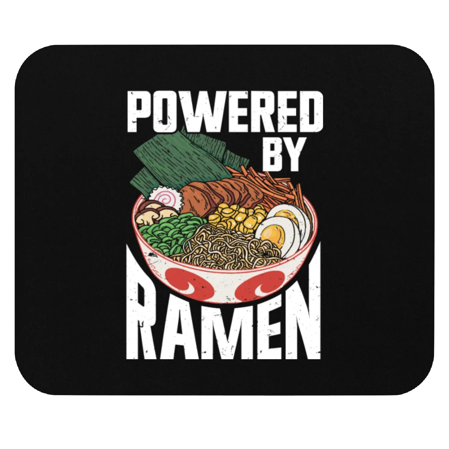 Powered By Ramen Anime Japanese Soup Cup Noodle Mouse Pads