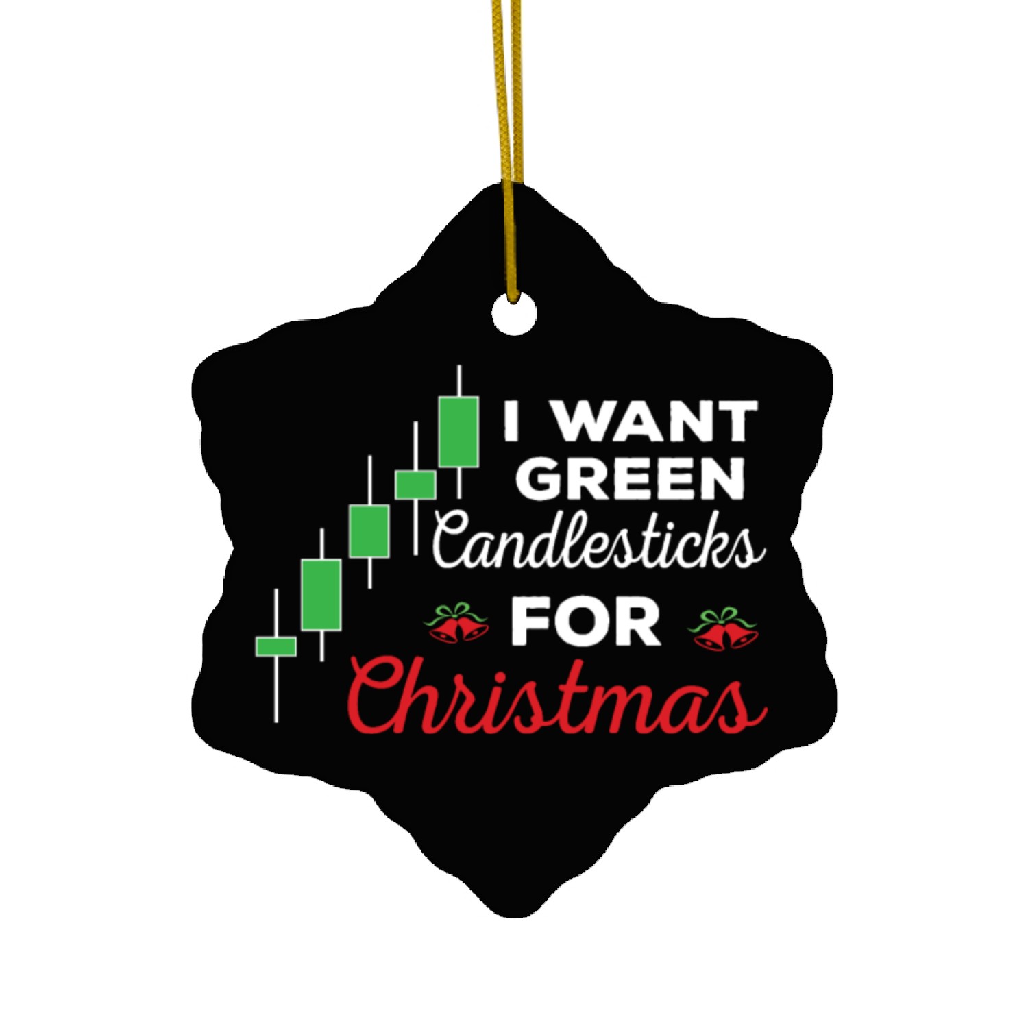 Funny Christmas Stock Market Trading Ceramic Ornaments
