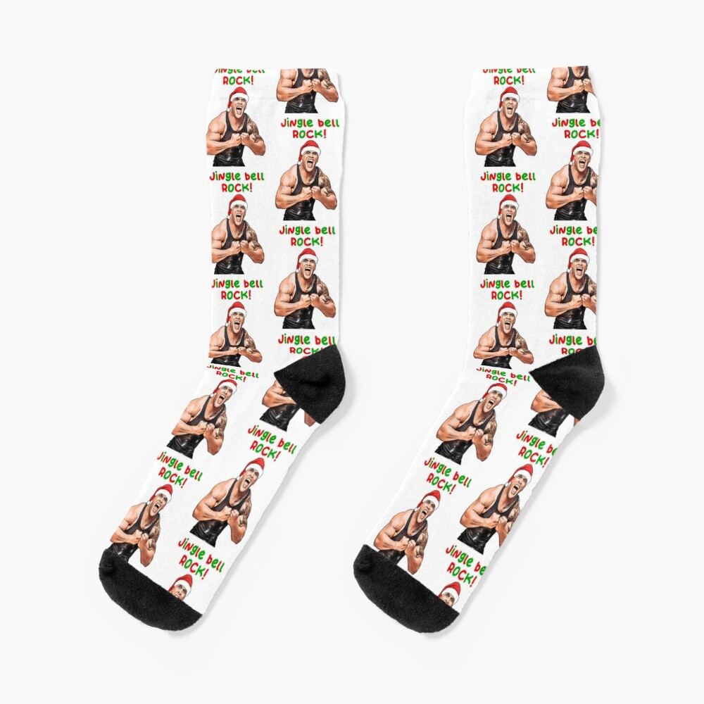 The rock Christmas meme Socks