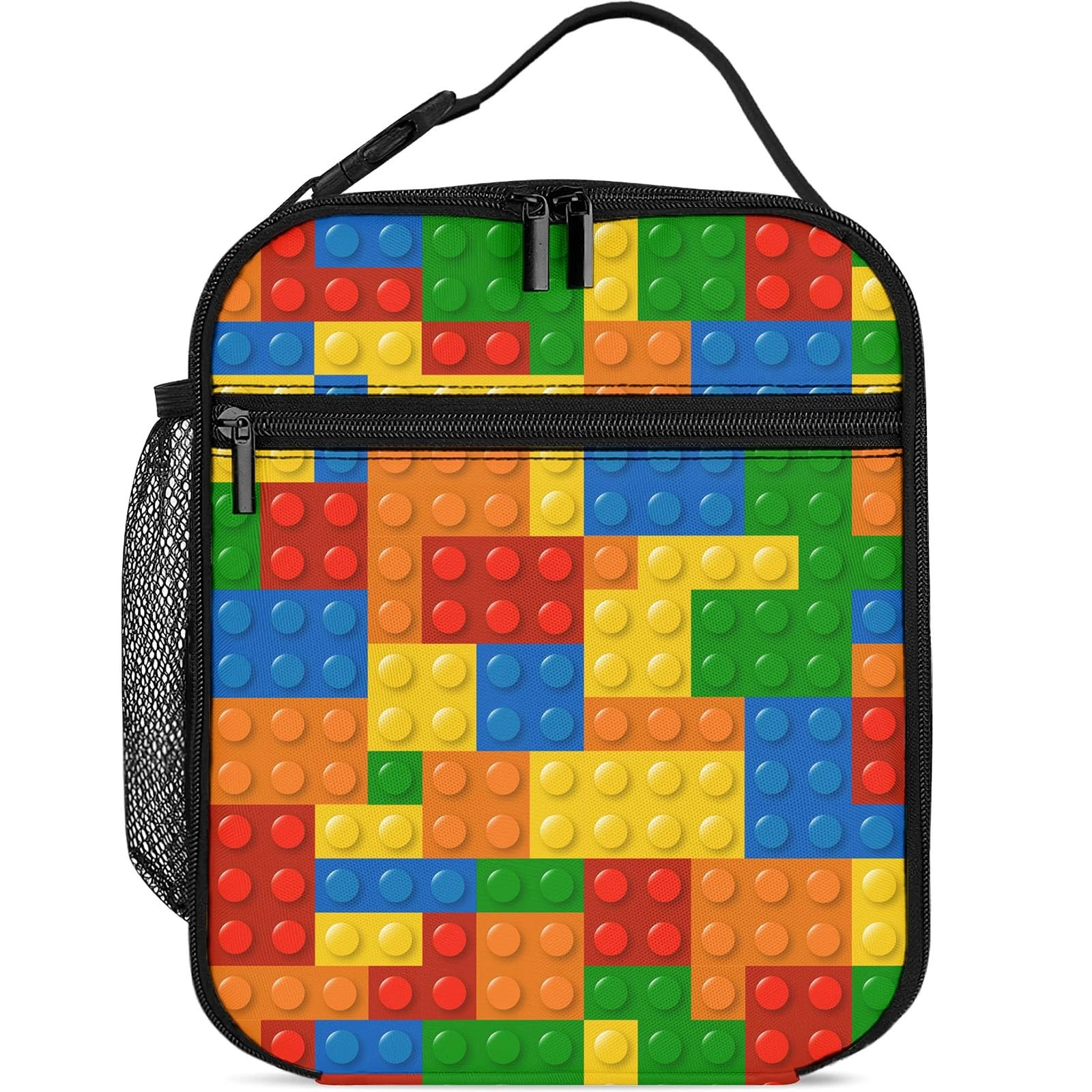 Colorful Bricks Lunch Bag For Girls and Boys
