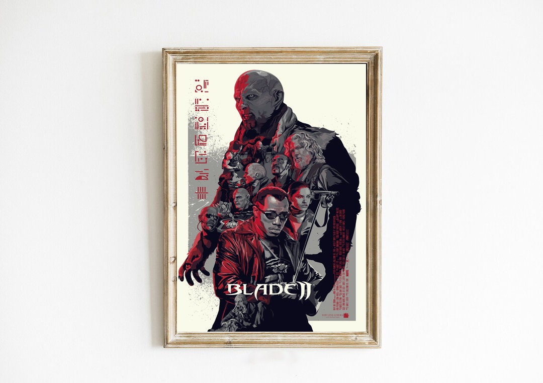 Blade 2 Minimal Artwork Alternative Movie Cover Poster, High quality Canvas Prints, Wall Art, Home Decor, Art Poster For Gift Unframed
