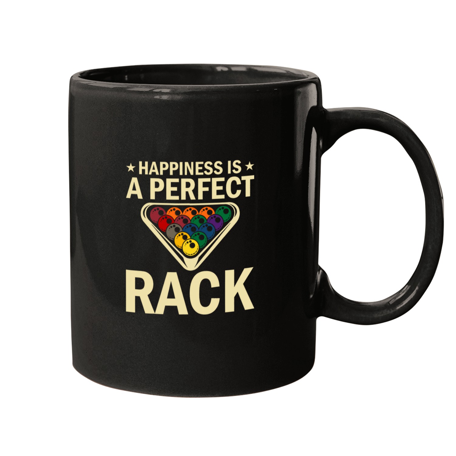 Sport Billiard Happiness Is A Perfect Rack Mugs