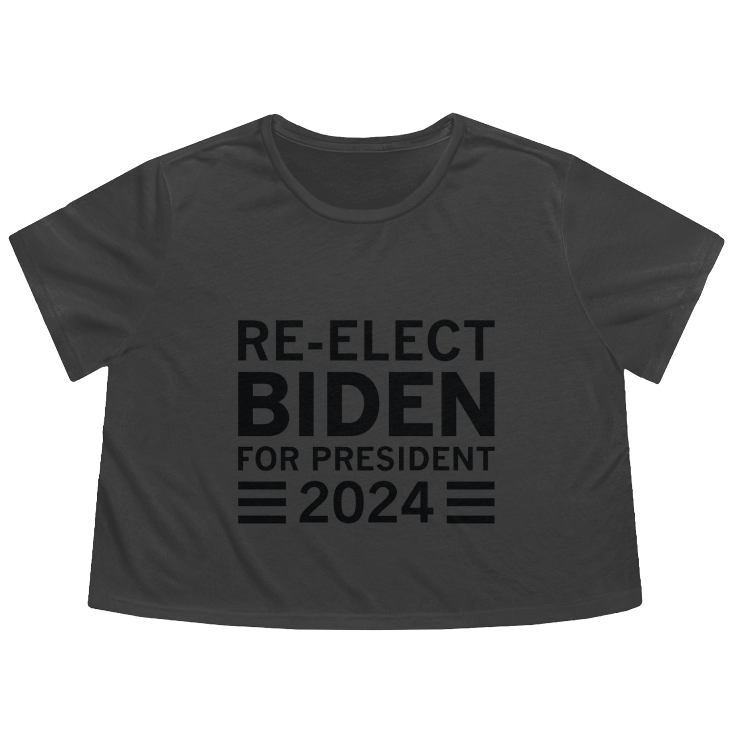 Re-Elect Biden For President 2024 Flowy Cropped Tees