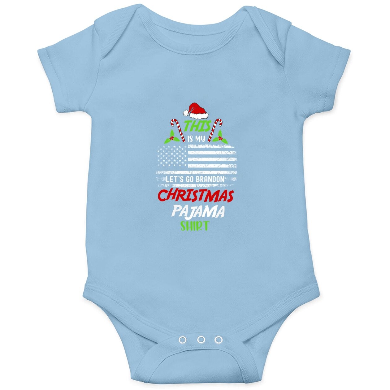 Let's Go Brandon Christmas Edition Baby Bodysuit
