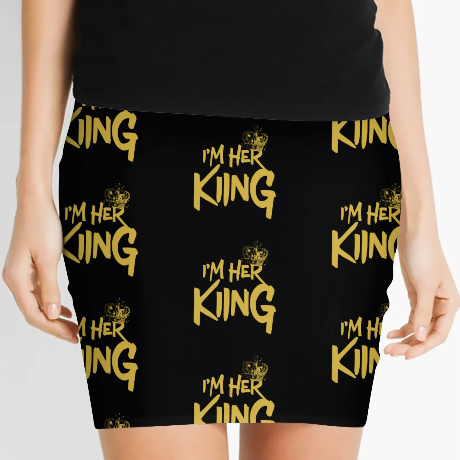 I'm Her King Boyfriend Couple Valentines Day Women's Mini Skirts