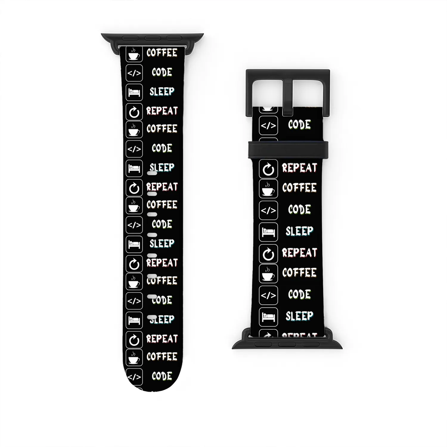 "Coffee, Code, Sleep, Repeat: The Programmer's Cyc Watch Bands For Apple Watch