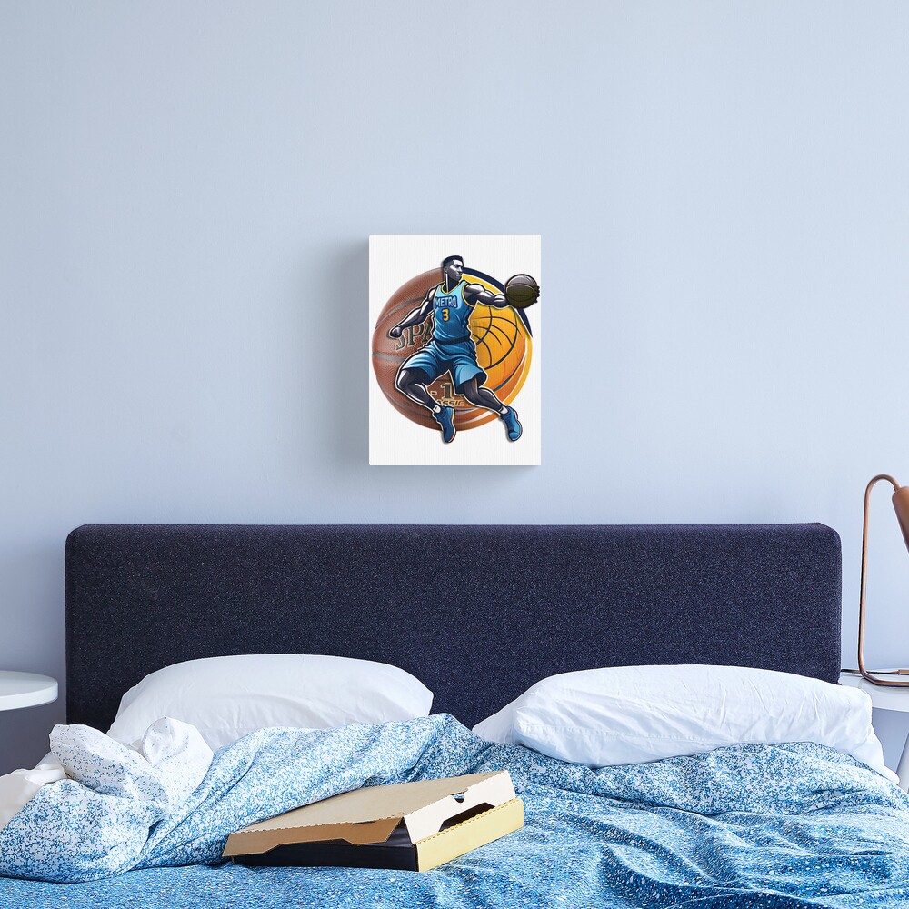 Hoops Hero Emblem Canvas, sport canvas