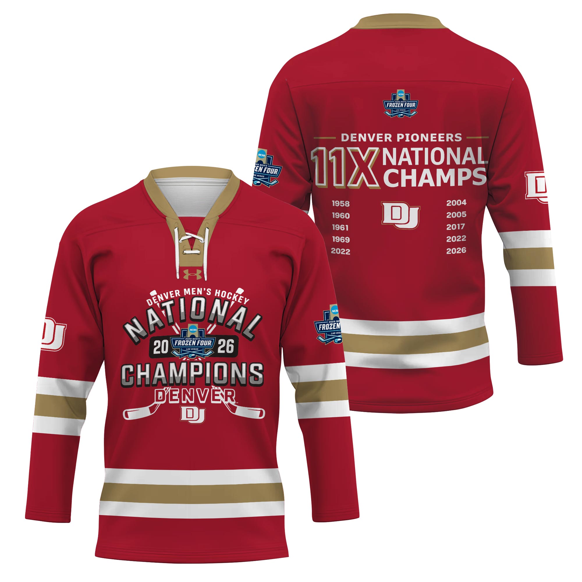 Denver Pioneers Men’s Hockey 2026 National Champions Limited Edition Red Jersey Shirt