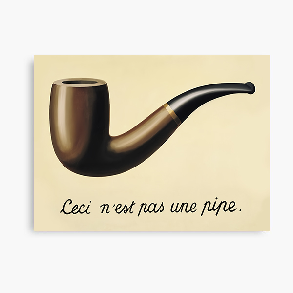 Rene Magritte - The Treachery of Images - This Is Not a Pipe Canvas