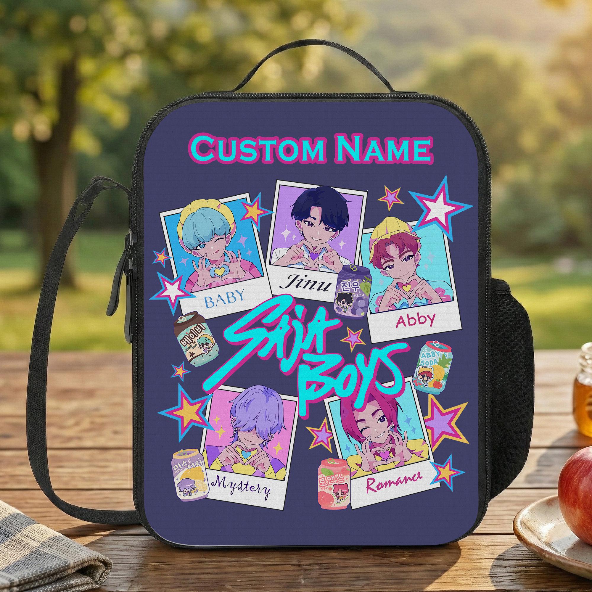 Custom Saja Boys Lunch Bag, Personalized Kpop Demon Hunters Lunch Box for School or Work, Picnic Lunch Bag