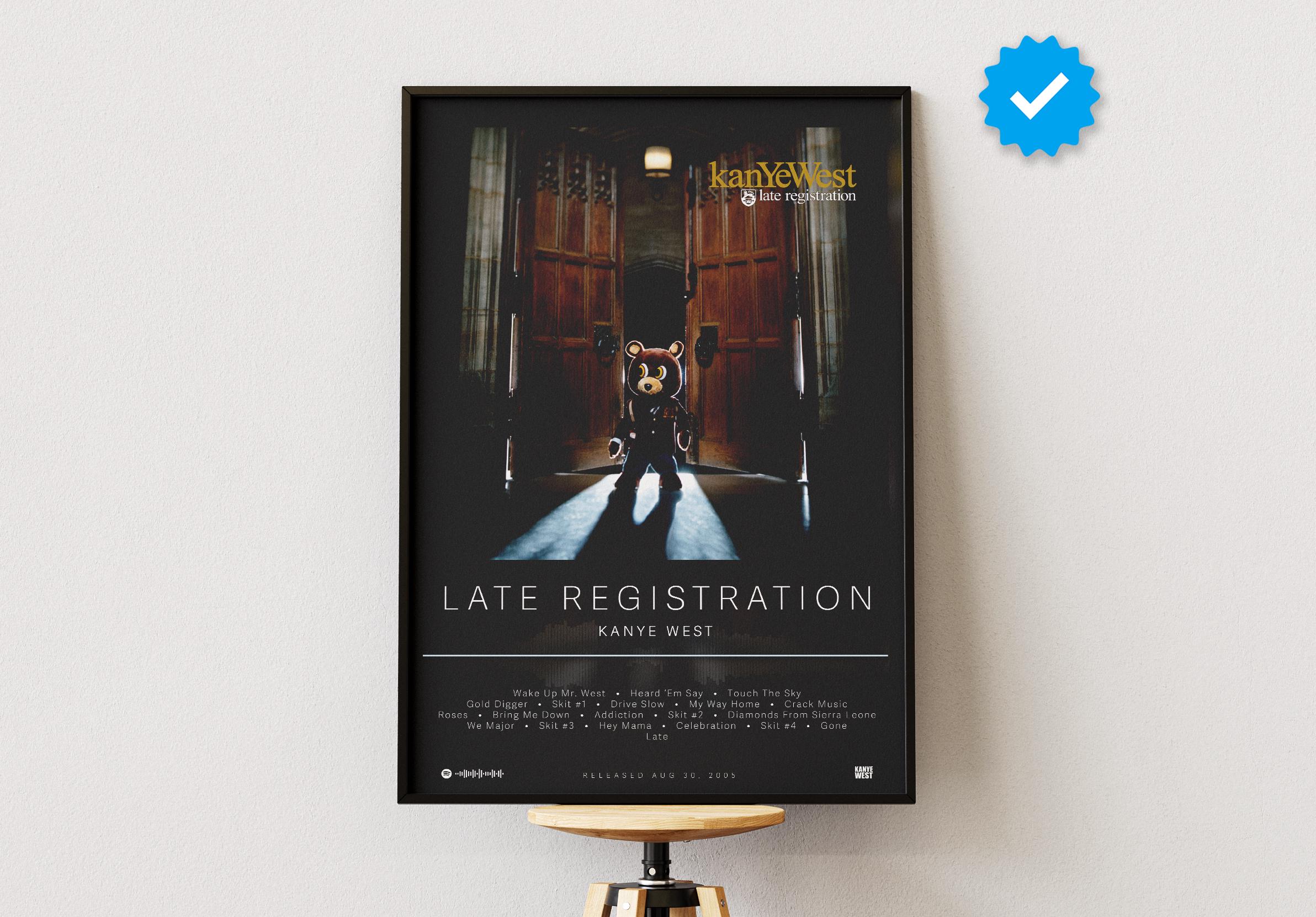 Kanye West Poster | Late Registration Poster | Album Poster Prints | Wall Decor Posters | Album Cover | Rap Music Poster