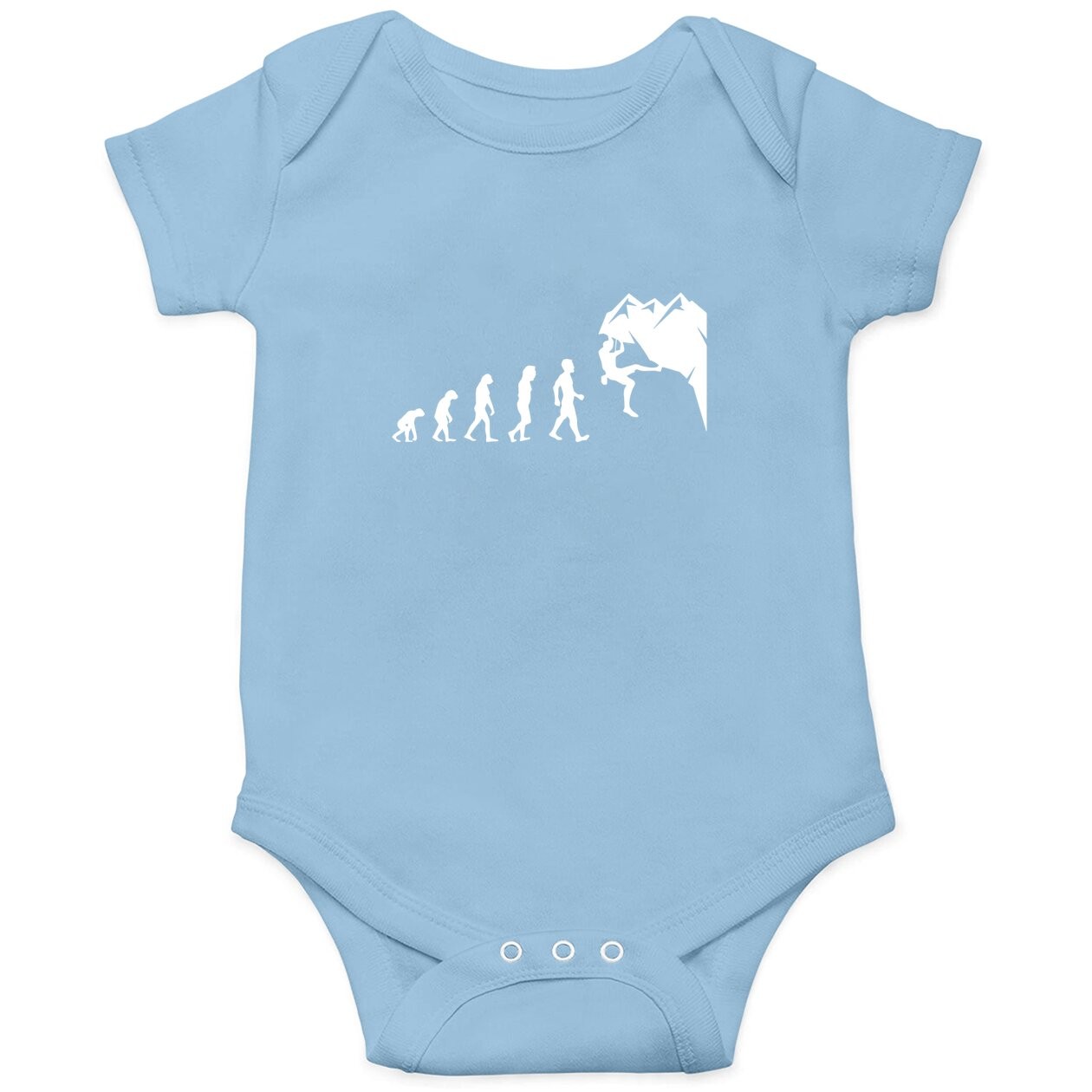 Rock Climbing Baby Bodysuit For Rock Climber Funny Evolution Baby Bodysuit
