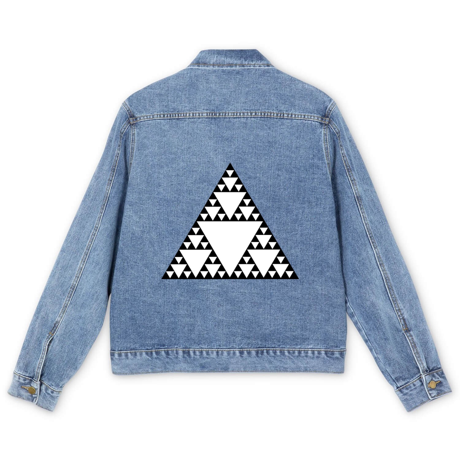 Sierpinski, Triangle Men's Denim Jackets