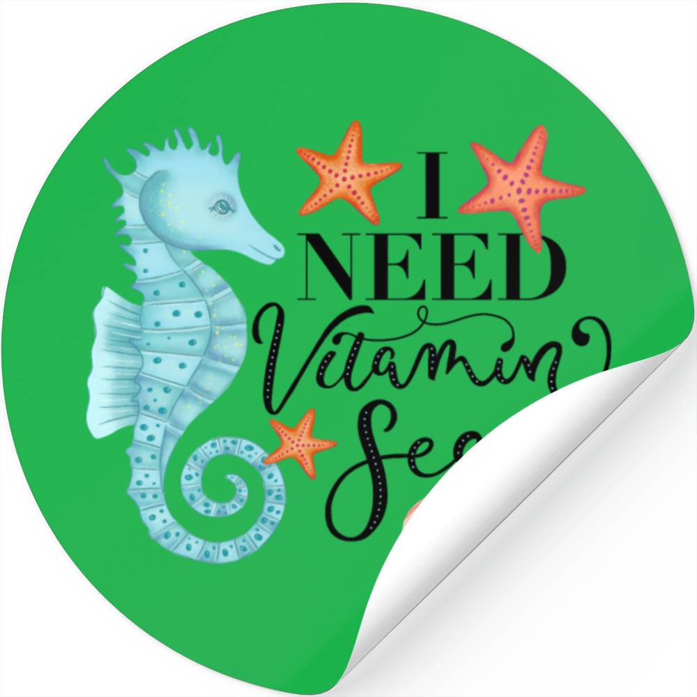 I Need Vitamin Sea Stickers