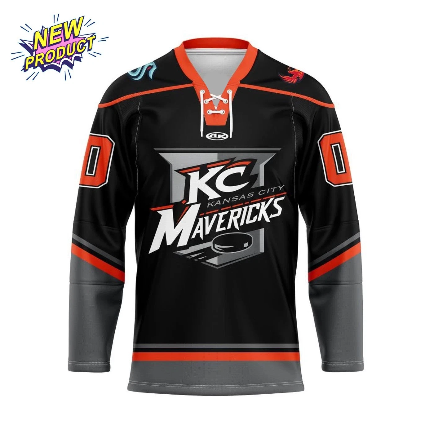 Kansaas City Mavericks 2025/26 Black Alternate Lace Hockey Shirt