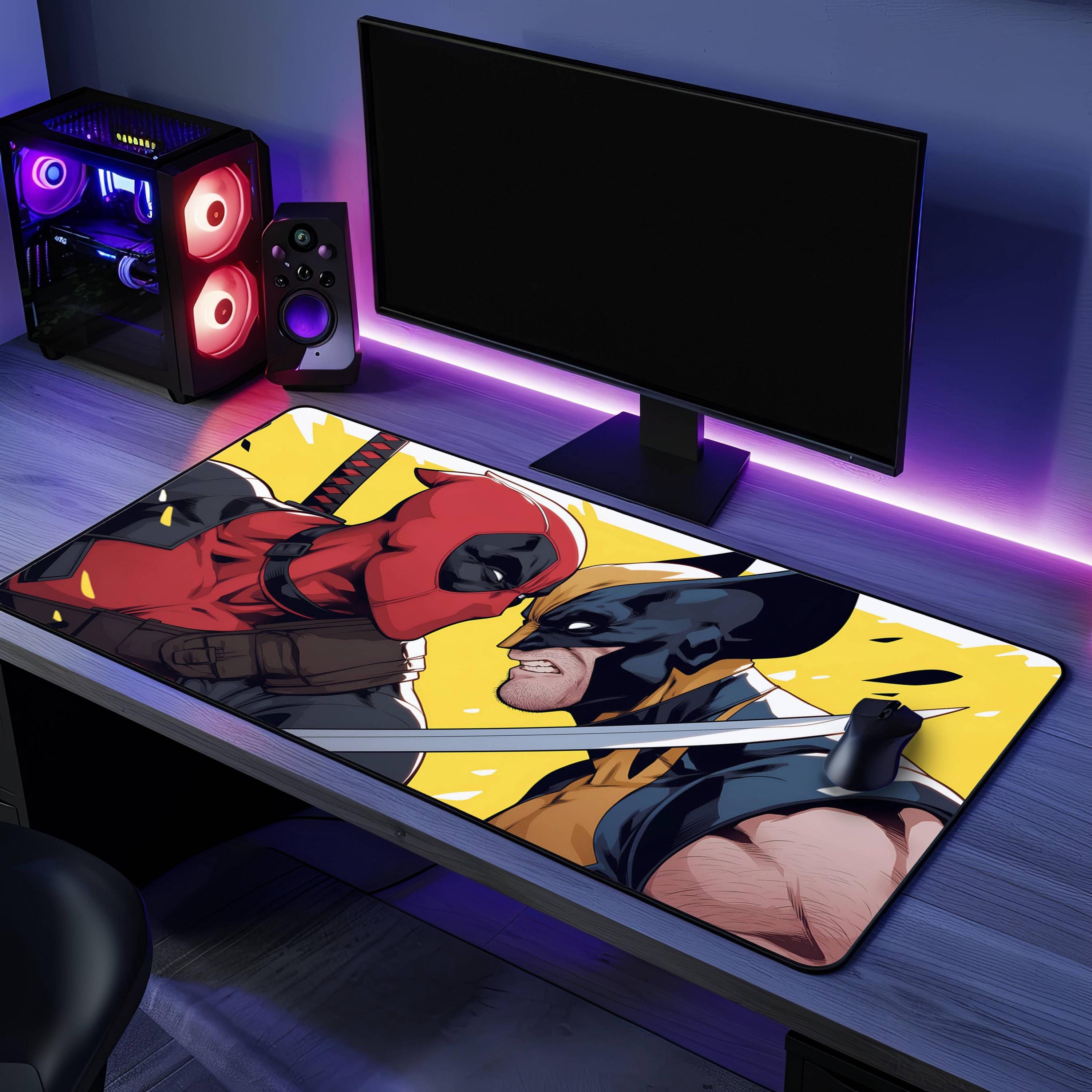 Dead Pool and Wolverine Desk Mat Mouse Pad