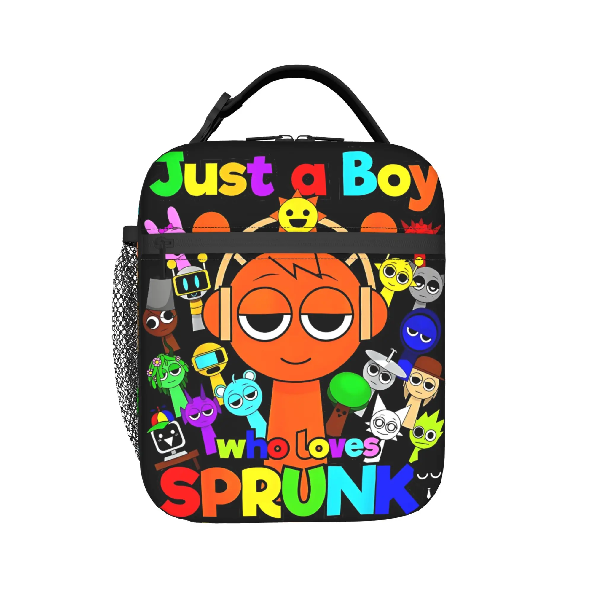 Sprunkies Insulated Lunch Bag, Reusable Thermal Cooler Lunch Box for Work School Travel, Music Game Themed Lunch Bag for Men Women Kids