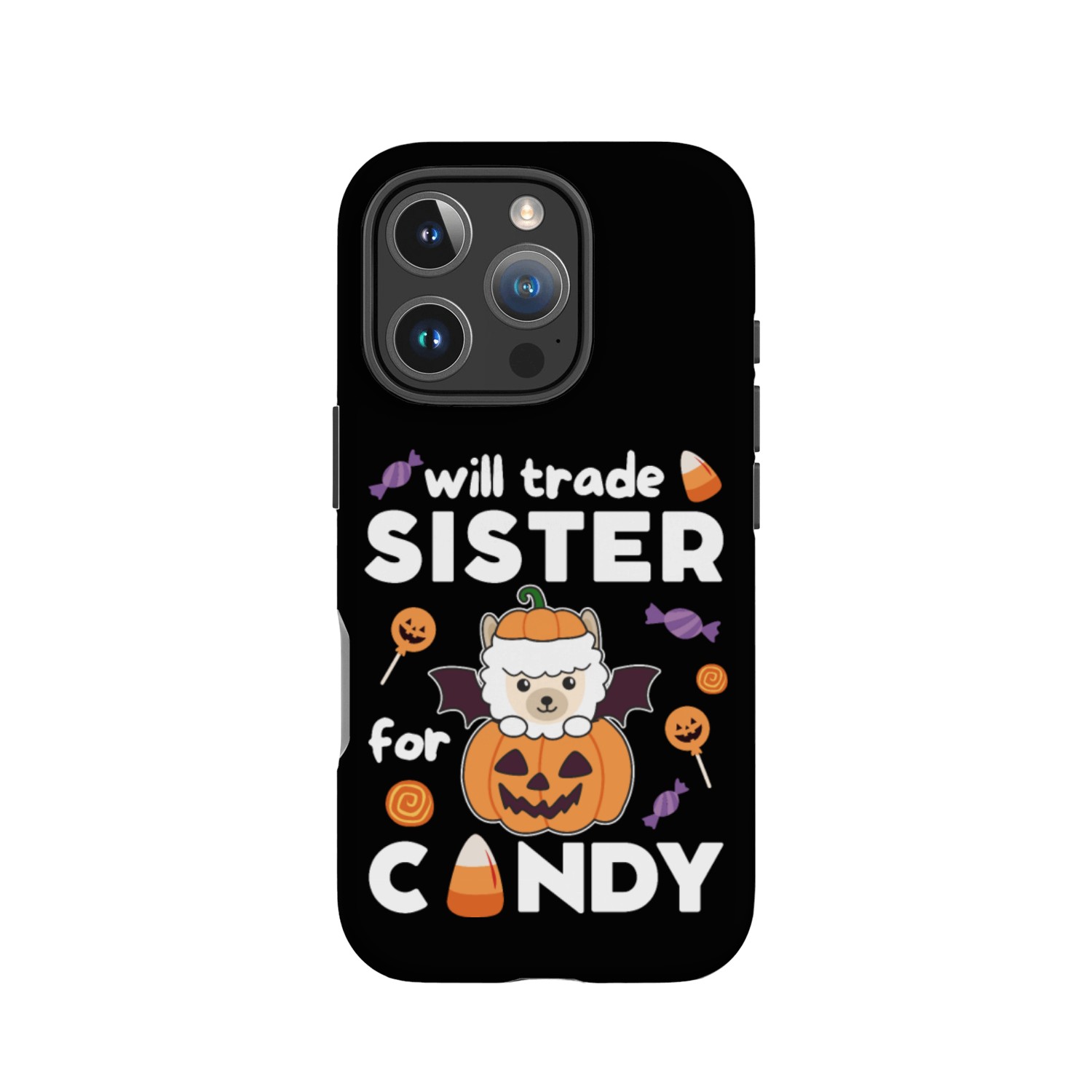 Alpaca Halloween Trade Sister For Candy IPhone Cases