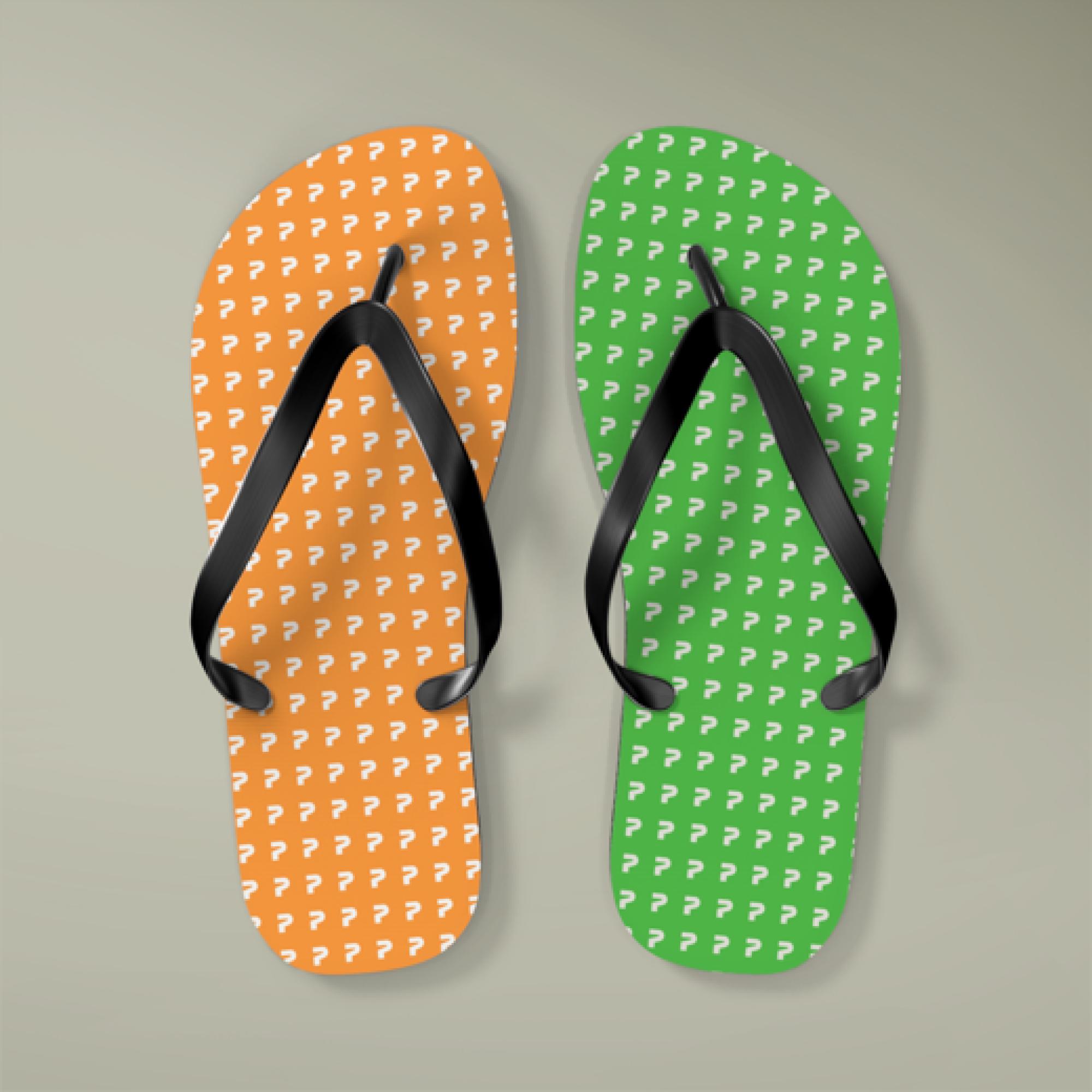 Flip Flops for Summer Fun, Beach Wear, Vacation Footwear, Pool Party Sandals, Footwear