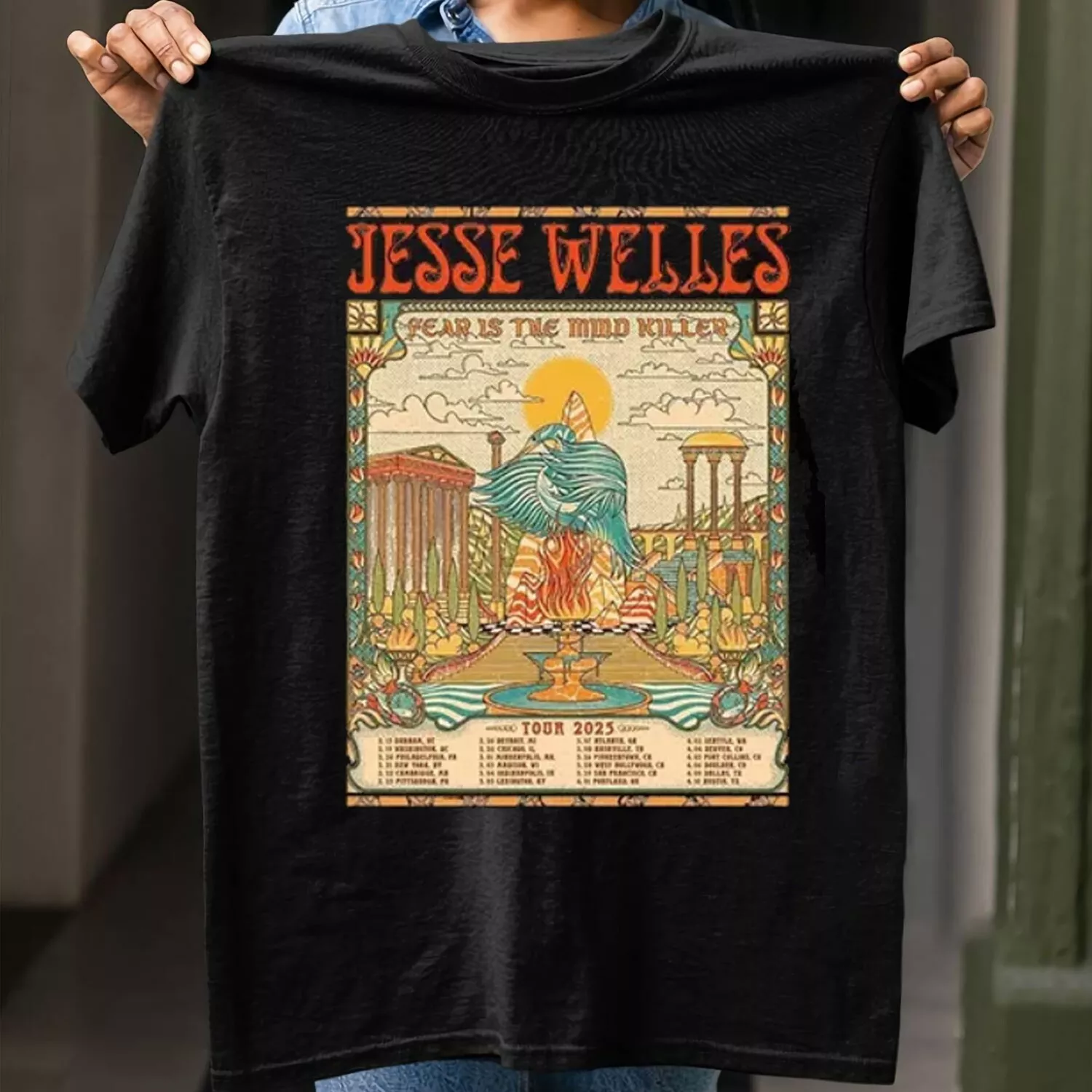 SALE - Jesse Welles Fear Is The Mind Tour 2025 Black T Shirt Size S-5XL