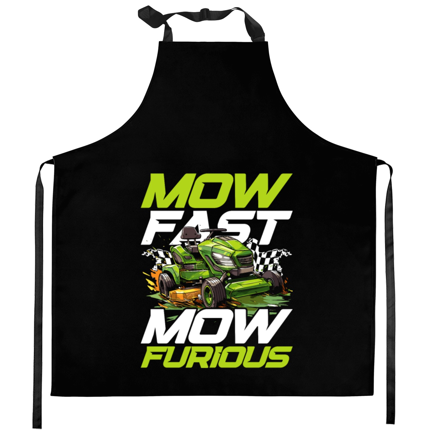 Lawn Mower Racing Mow Fast Mow Furious Kitchen Aprons