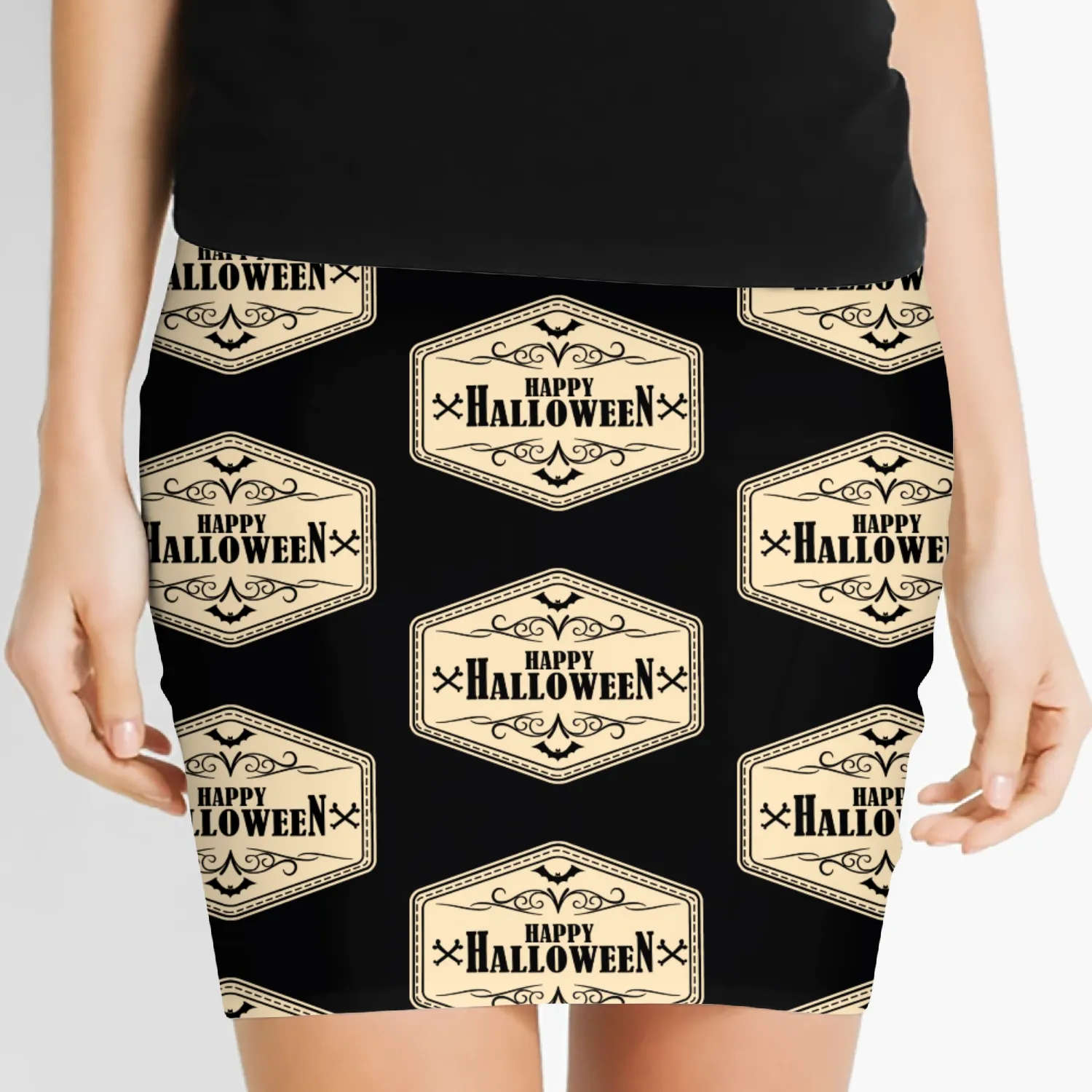 happy haloween Women's Mini Skirts